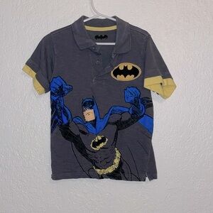 DC Comics Batman Kids Gray Polo Shirt